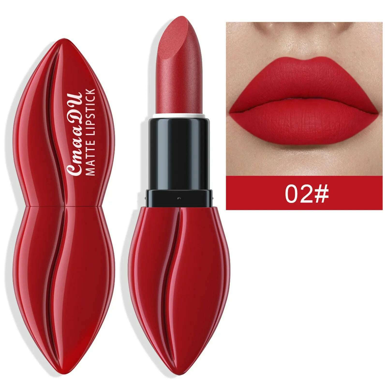 10 Colors Waterproof Big Mouth Nude Matte Lipsticks Long Lasting Lip Stick Not Fading Sexy Red Velvet Lipstick Makeup Cosmetic - KIMLUD