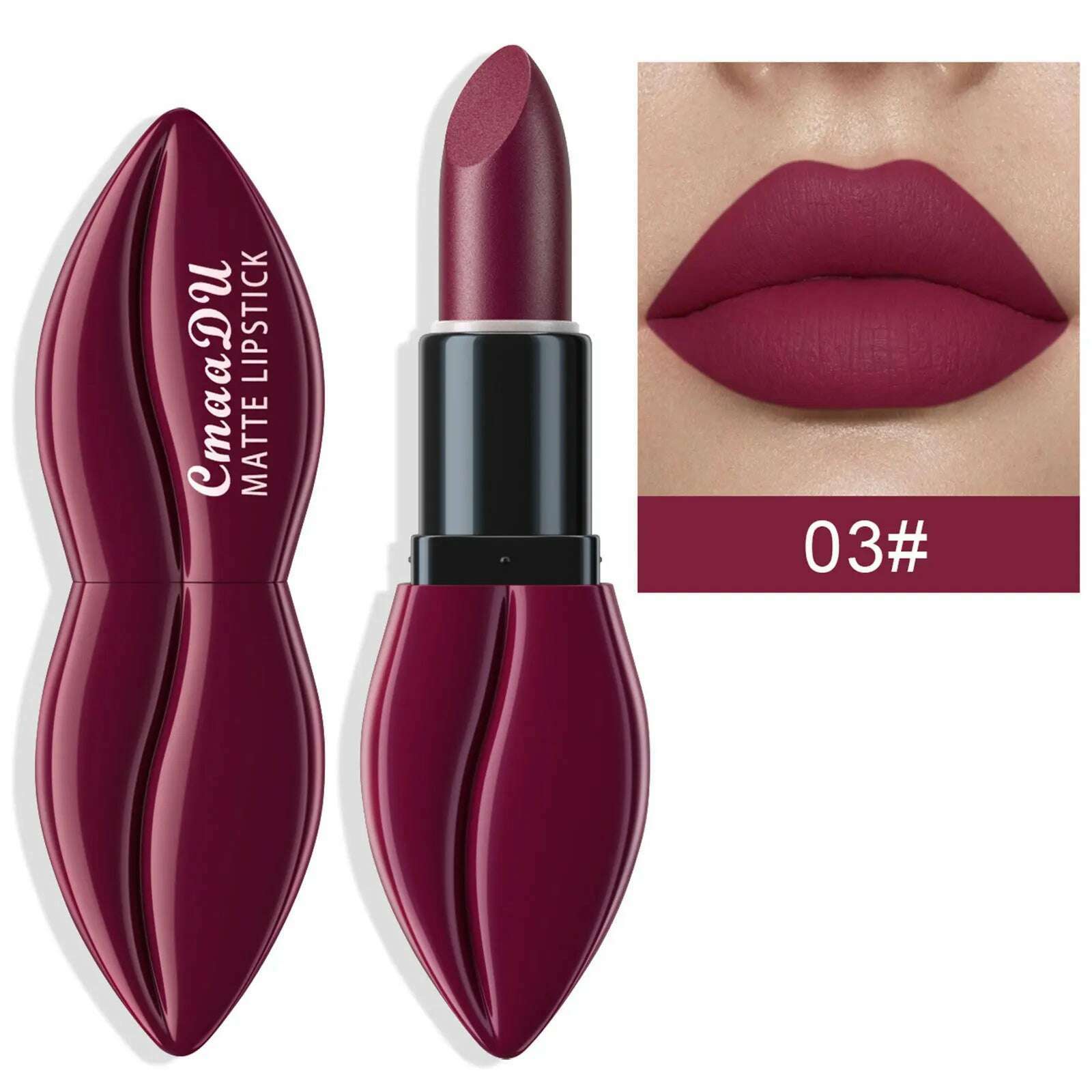 10 Colors Waterproof Big Mouth Nude Matte Lipsticks Long Lasting Lip Stick Not Fading Sexy Red Velvet Lipstick Makeup Cosmetic - KIMLUD
