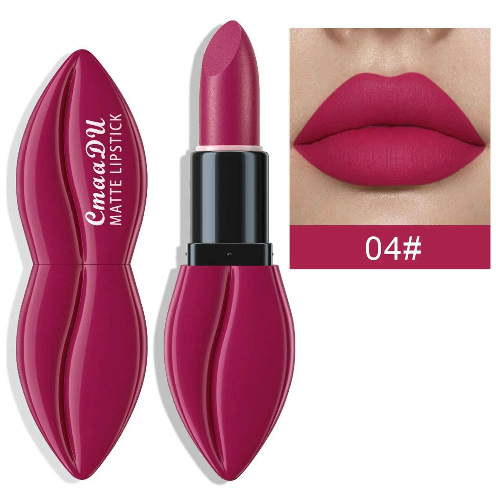 10 Colors Waterproof Big Mouth Nude Matte Lipsticks Long Lasting Lip Stick Not Fading Sexy Red Velvet Lipstick Makeup Cosmetic - KIMLUD