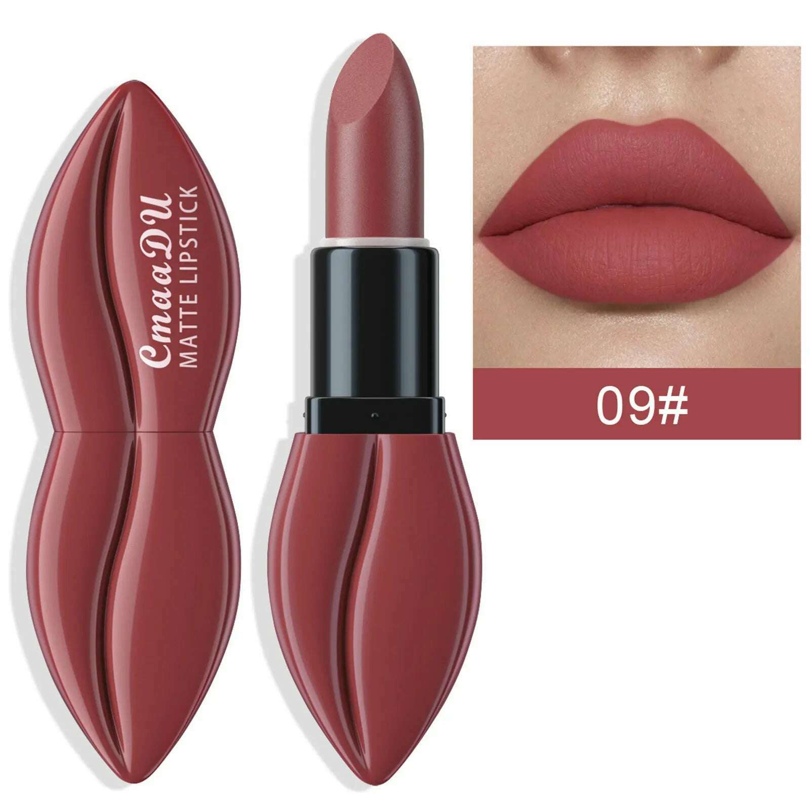 10 Colors Waterproof Big Mouth Nude Matte Lipsticks Long Lasting Lip Stick Not Fading Sexy Red Velvet Lipstick Makeup Cosmetic - KIMLUD