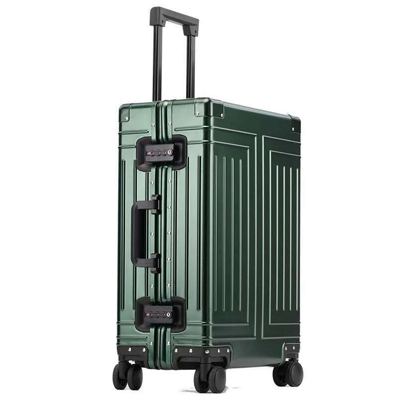 KIMLUD, 100% Aluminum-magnesium alloy Travel Suitcase Rolling Luggage 20/24/28 inch Trolley Luggage Carry-On Cabin Suitcase, Blue / 20Inches 500mm, KIMLUD APPAREL - Womens Clothes