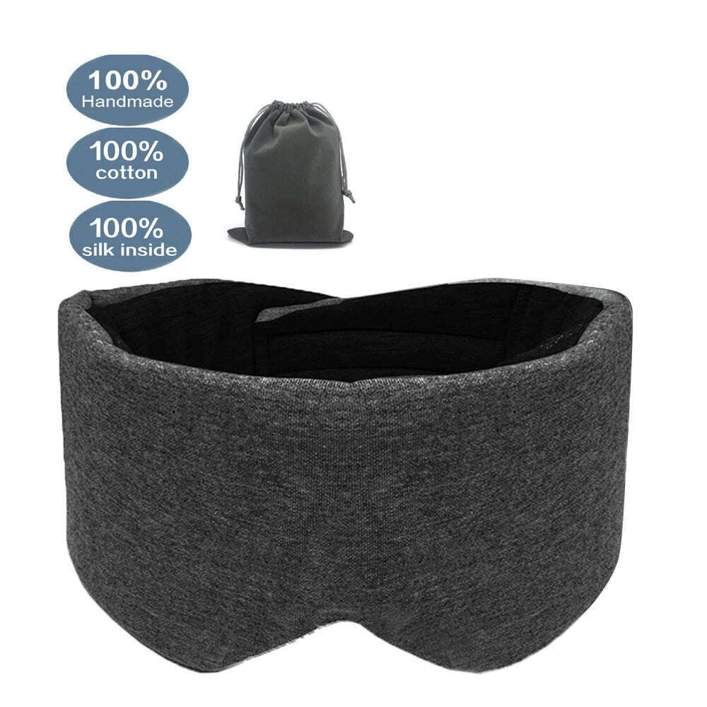 100% Cotton Silk Sleep Mask Blindfold Eye Cover Eye Patch Women Men Soft Portable Blindfold Travel Eyepatch Sleeping Eye Mask - KIMLUD