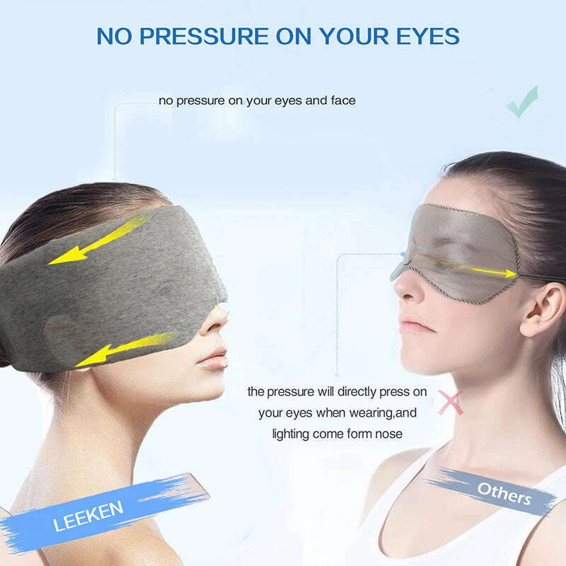 100% Cotton Silk Sleep Mask Blindfold Eye Cover Eye Patch Women Men Soft Portable Blindfold Travel Eyepatch Sleeping Eye Mask - KIMLUD