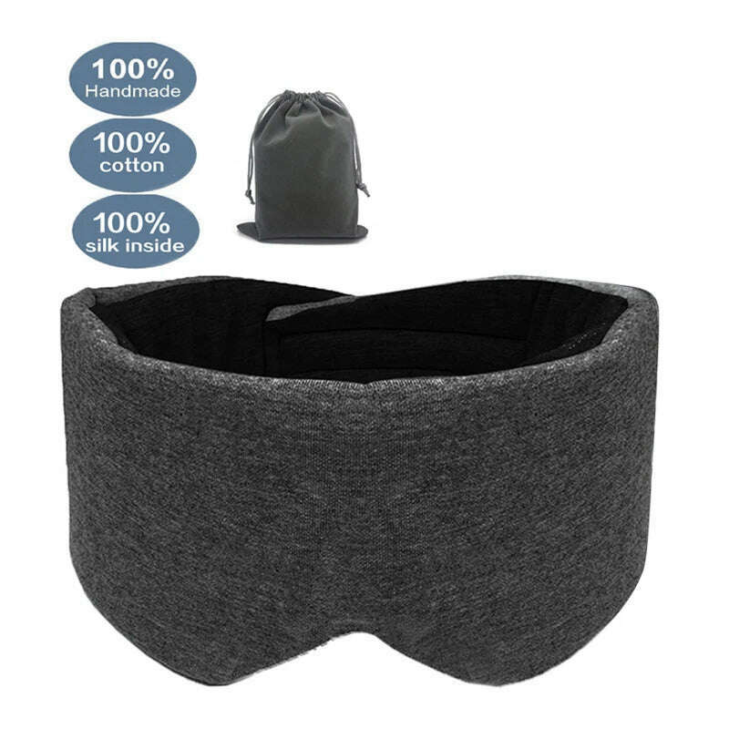 100% Cotton Silk Sleep Mask Blindfold Eye Cover Eye Patch Women Men Soft Portable Blindfold Travel Eyepatch Sleeping Eye Mask - KIMLUD