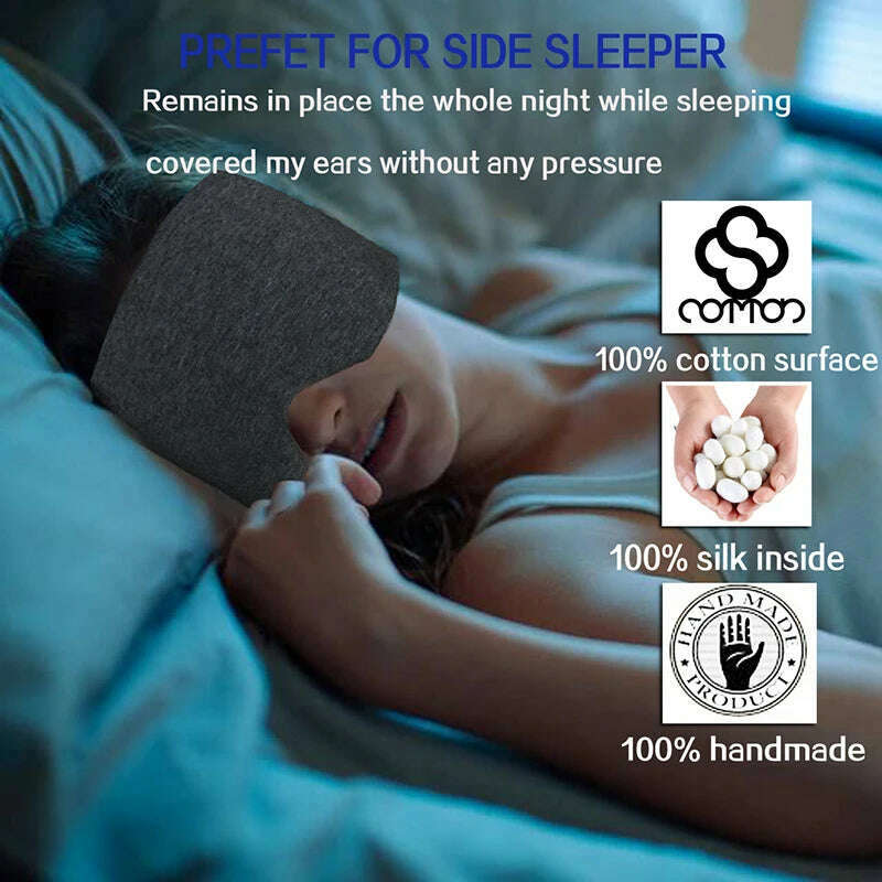 100% Cotton Silk Sleep Mask Blindfold Eye Cover Eye Patch Women Men Soft Portable Blindfold Travel Eyepatch Sleeping Eye Mask - KIMLUD