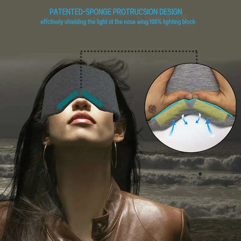 100% Cotton Silk Sleep Mask Blindfold Eye Cover Eye Patch Women Men Soft Portable Blindfold Travel Eyepatch Sleeping Eye Mask - KIMLUD