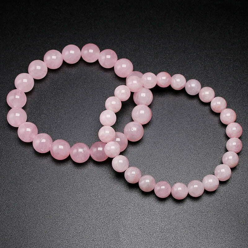 100% Natural AAAAA Women Bracelet Jewelry Pink Rose Quartz Bracelet Natural Stone Gemstone Chakras Bead Handmade Lover Gifts - KIMLUD