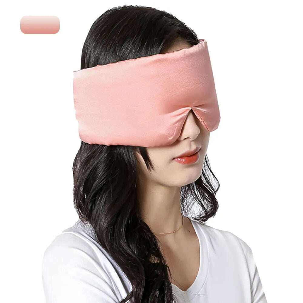100% Natural Mulberry Silk Sleeping Mask Silk Eye Patch Eyeshade Portable Travel Eyepatch Nap Eye Cover Soft Blindfold Smooth - KIMLUD