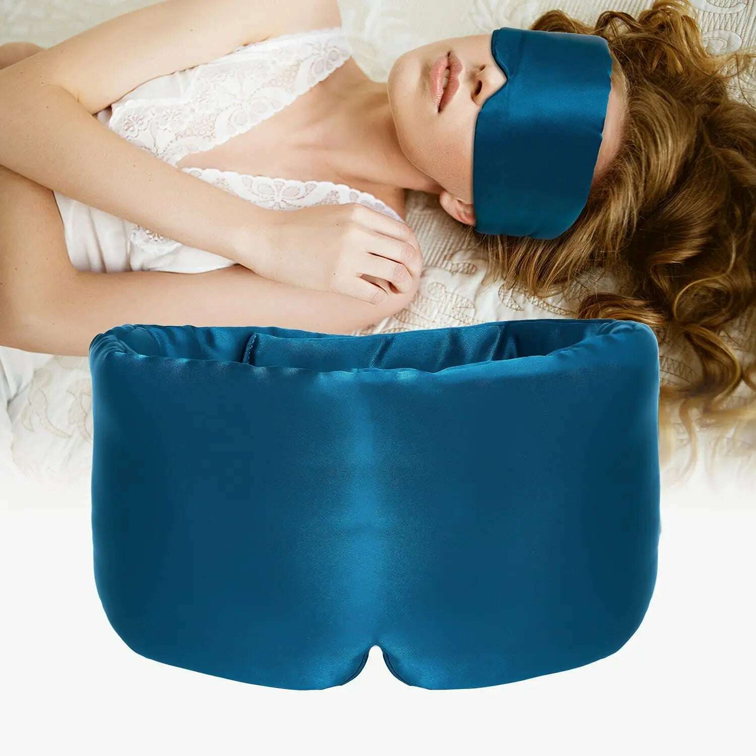 100% Natural Mulberry Silk Sleeping Mask Silk Eye Patch Eyeshade Portable Travel Eyepatch Nap Eye Cover Soft Blindfold Smooth - KIMLUD