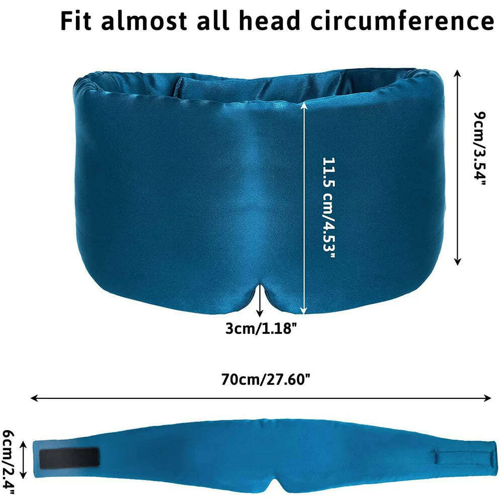 100% Natural Mulberry Silk Sleeping Mask Silk Eye Patch Eyeshade Portable Travel Eyepatch Nap Eye Cover Soft Blindfold Smooth - KIMLUD