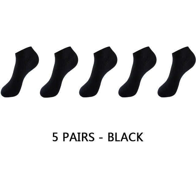 10Pairs/lot Bamboo Fiber Men Socks Large Size Short Ankle Business Black Male Meias Socks Breathable Men Plue Size EU38-48 - KIMLUD