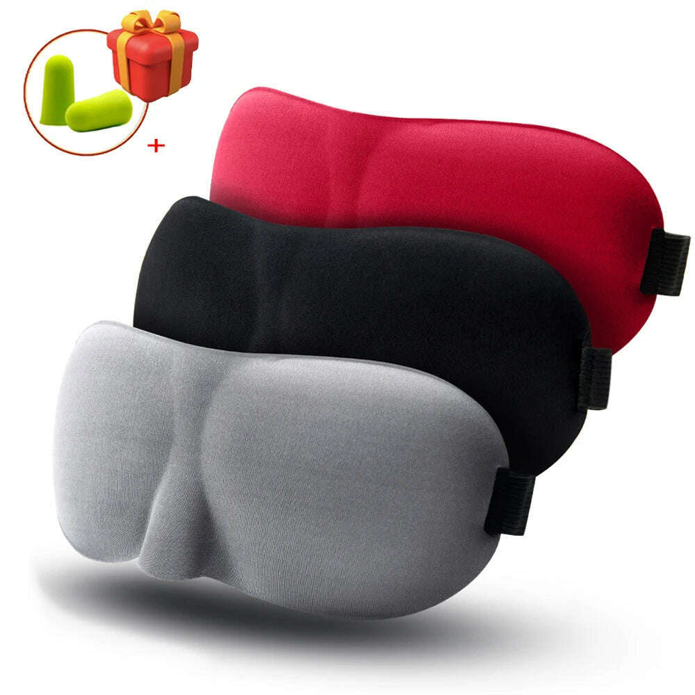 1/3 Pcs Sleep Mask Blindfold Sleeping Aid 3D Soft Memory Foam Eye mask for Sleeping Travel Blockout Light Slaapmasker Eye Cover - KIMLUD