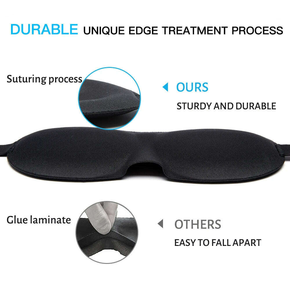 1/3 Pcs Sleep Mask Blindfold Sleeping Aid 3D Soft Memory Foam Eye mask for Sleeping Travel Blockout Light Slaapmasker Eye Cover - KIMLUD