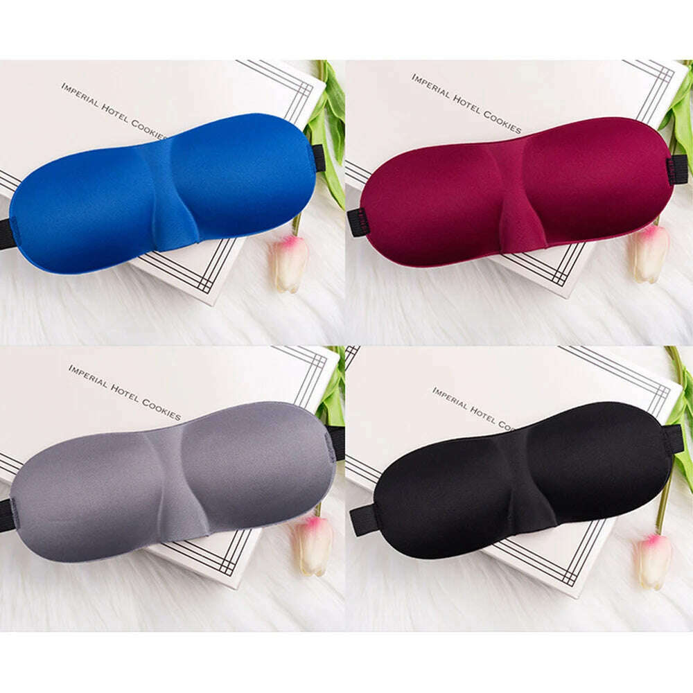 1Pcs 3D Sleep Mask Natural Sleeping Eye Mask Eyeshade Cover Shade Eye Patch Women Men Soft Portable Blindfold Travel Eyepatch - KIMLUD