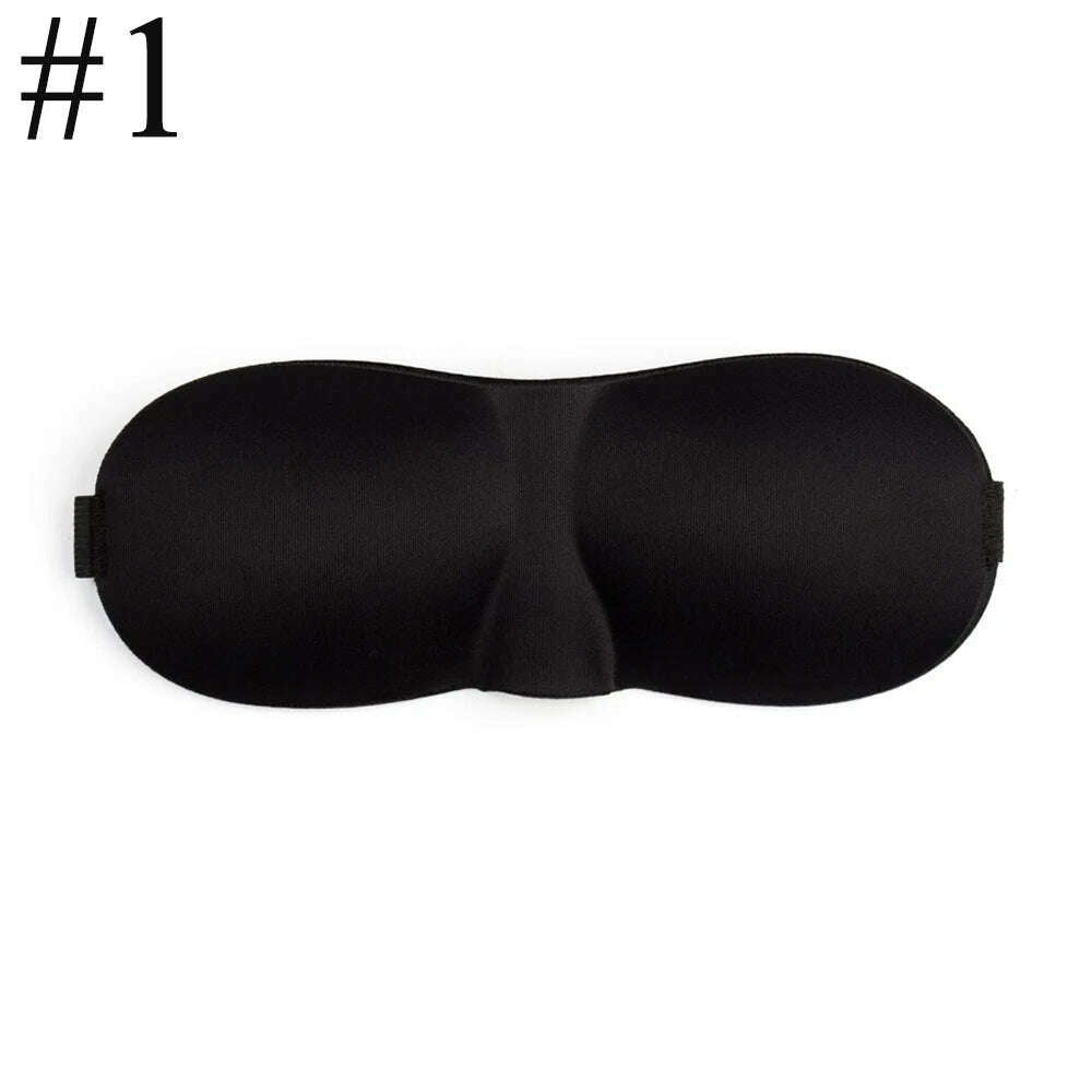 1Pcs 3D Sleep Mask Natural Sleeping Eye Mask Eyeshade Cover Shade Eye Patch Women Men Soft Portable Blindfold Travel Eyepatch - KIMLUD