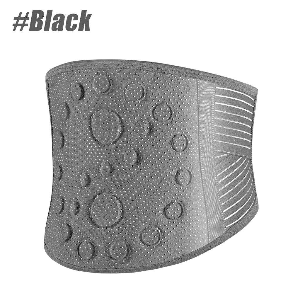 KIMLUD, 1PCS Self-heating Lumbar Pain Magnet Belt - Thermal Magnetic Therapy Tourmaline Lower Back Waist Support Belt Brace for Sciatica, Black-1PCS / L, KIMLUD APPAREL - Womens Clothes