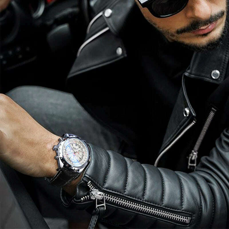 KIMLUD, 2020 Jaragar Top Brand Luxury Mechanical Male Watches Blue Glass Aviator Series Military True Men's Sport Automatic Wrist Watch, KIMLUD Womens Clothes