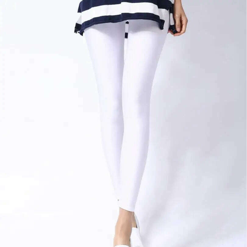 2022 New Spring Autume Solid Candy Neon Leggings for Women High Stretched Female Sexy Legging Pants Girl Clothing Leggins - KIMLUD