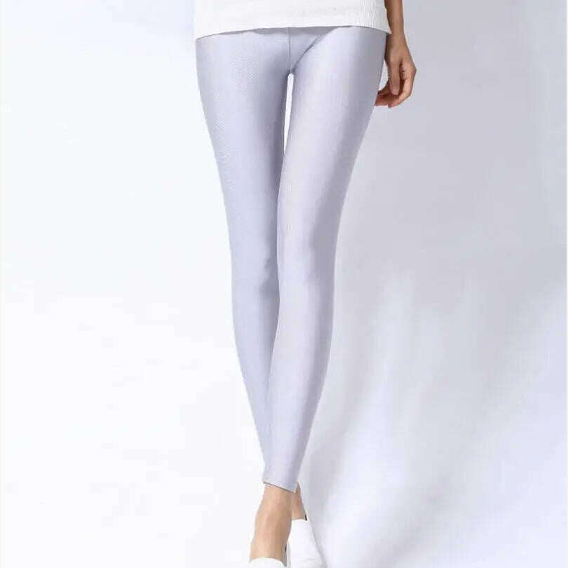 2022 New Spring Autume Solid Candy Neon Leggings for Women High Stretched Female Sexy Legging Pants Girl Clothing Leggins - KIMLUD