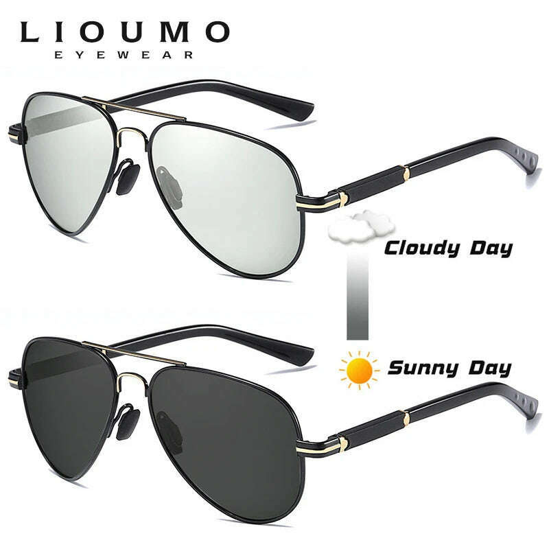KIMLUD, 2022 New Trend Quality Titanium Alloy Sunglasses Polarized Men Photochromic Sun Glasses Women Pilot Mirror Shades Oculos De Sol, KIMLUD Womens Clothes