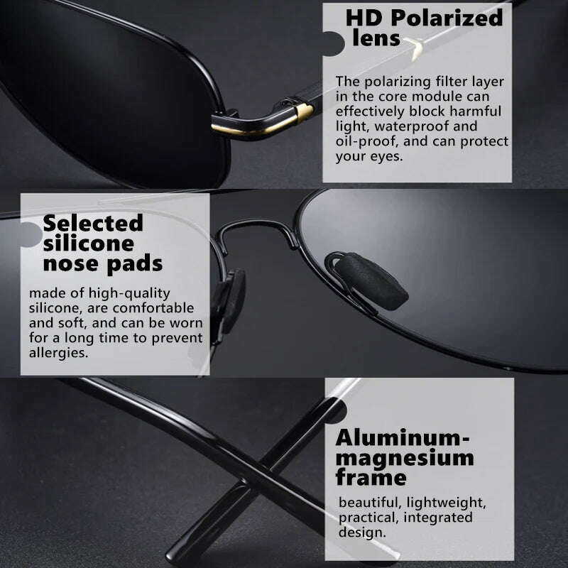 KIMLUD, 2022 New Trend Quality Titanium Alloy Sunglasses Polarized Men Photochromic Sun Glasses Women Pilot Mirror Shades Oculos De Sol, KIMLUD Womens Clothes