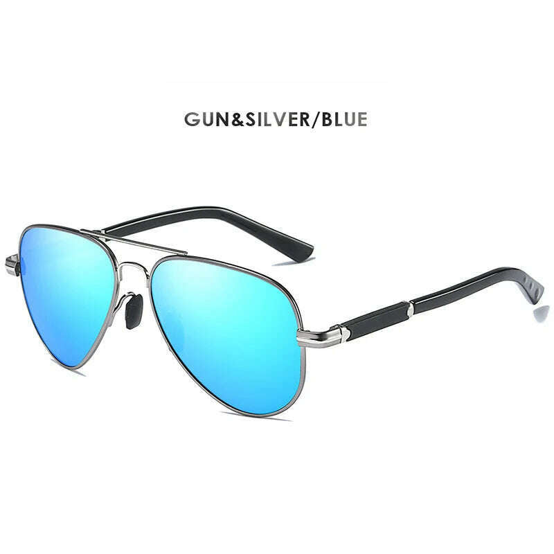 KIMLUD, 2022 New Trend Quality Titanium Alloy Sunglasses Polarized Men Photochromic Sun Glasses Women Pilot Mirror Shades Oculos De Sol, Sun silver-blue / Orignal, KIMLUD APPAREL - Womens Clothes