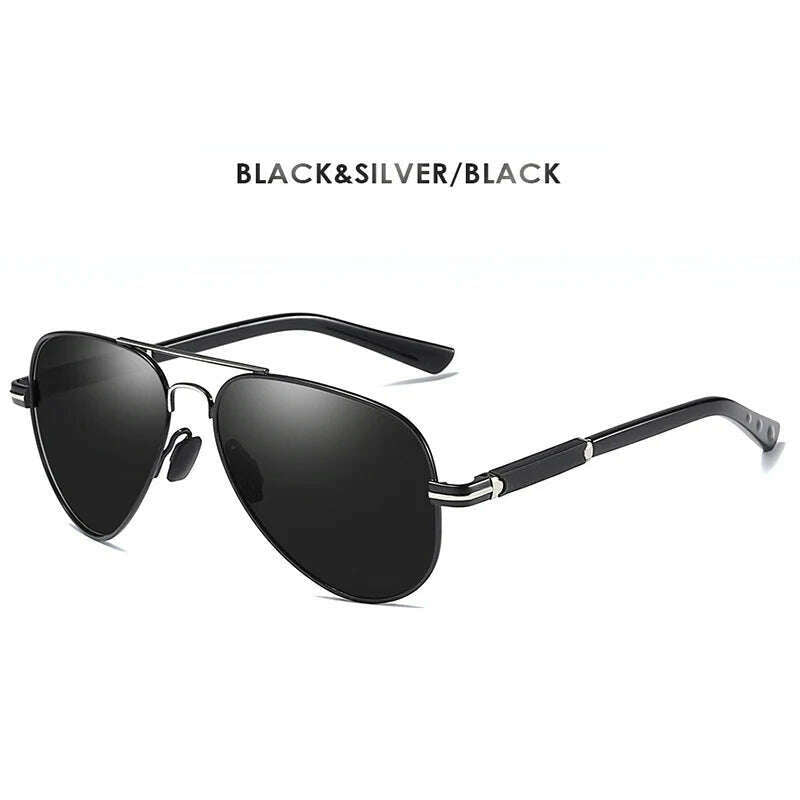 KIMLUD, 2022 New Trend Quality Titanium Alloy Sunglasses Polarized Men Photochromic Sun Glasses Women Pilot Mirror Shades Oculos De Sol, Black silver-gray / Orignal, KIMLUD APPAREL - Womens Clothes