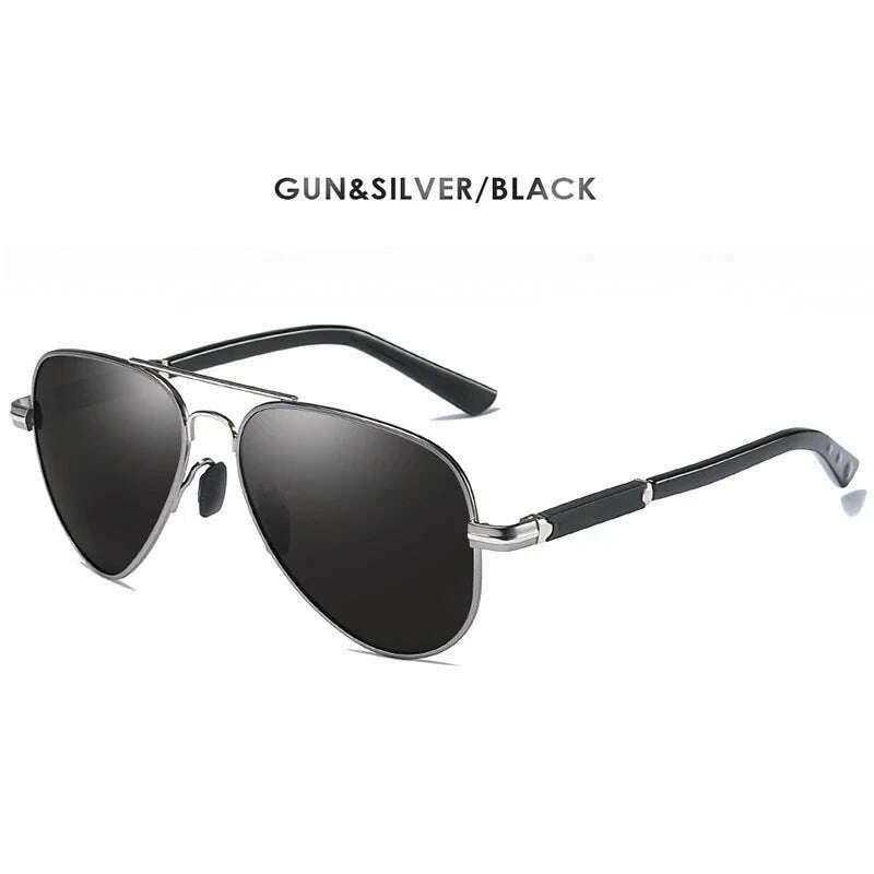 KIMLUD, 2022 New Trend Quality Titanium Alloy Sunglasses Polarized Men Photochromic Sun Glasses Women Pilot Mirror Shades Oculos De Sol, Gun silver-gray / Orignal, KIMLUD APPAREL - Womens Clothes