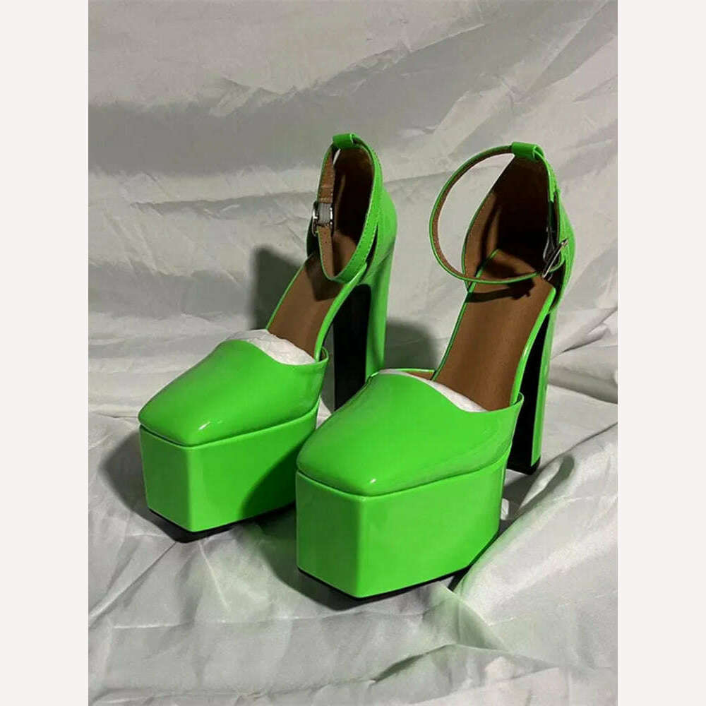 2022 Spring and Summer New Women's High Heels Patent Leather Wedding Shoes Luxury Sexy Paris Fashion Banquet Women's Shoes - KIMLUD