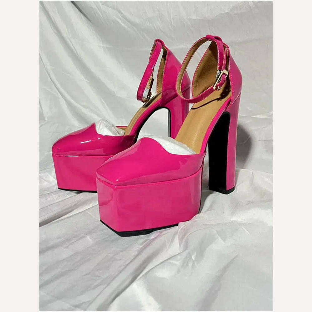 2022 Spring and Summer New Women's High Heels Patent Leather Wedding Shoes Luxury Sexy Paris Fashion Banquet Women's Shoes - KIMLUD