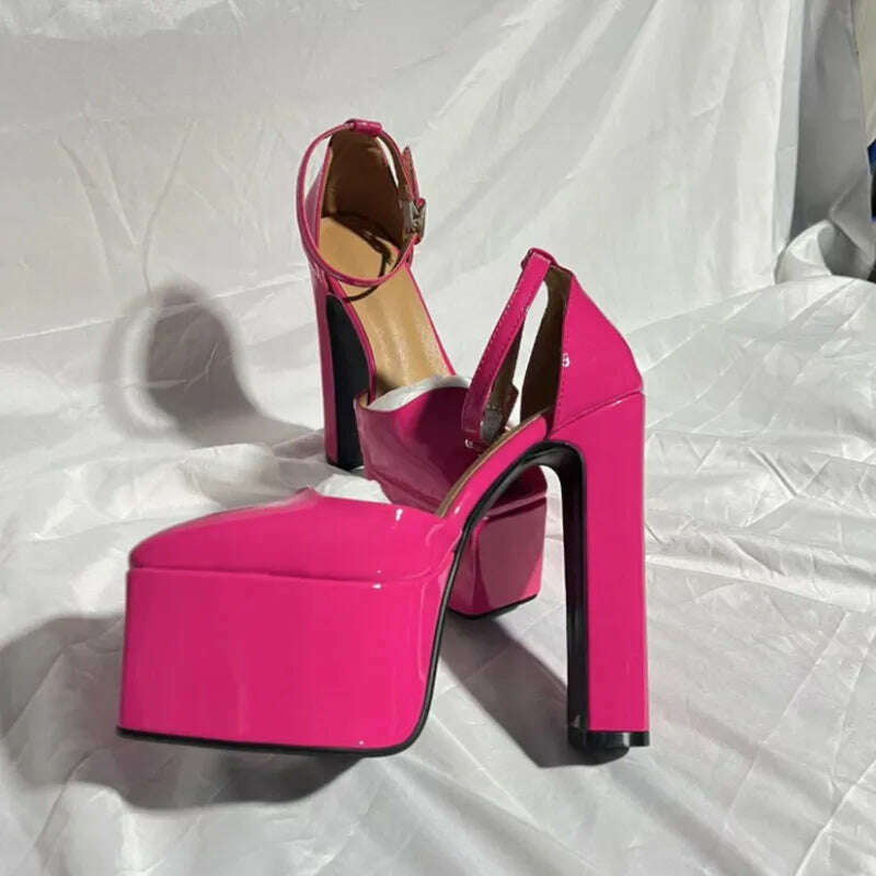 2022 Spring and Summer New Women's High Heels Patent Leather Wedding Shoes Luxury Sexy Paris Fashion Banquet Women's Shoes - KIMLUD