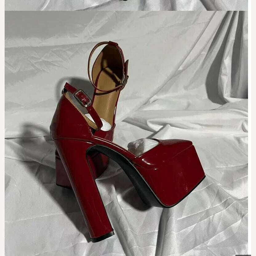 2022 Spring and Summer New Women's High Heels Patent Leather Wedding Shoes Luxury Sexy Paris Fashion Banquet Women's Shoes - KIMLUD