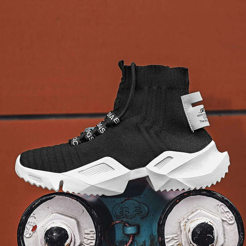2023 New In Men's Retro Sock Sneakers High Top Chunky Men Shoes Breathable Thick Bottom Casual Shoes Zapatos De Hombre - KIMLUD