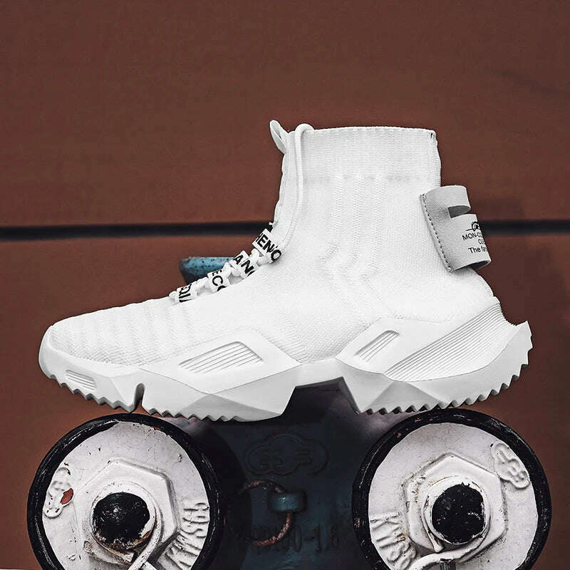 2023 New In Men's Retro Sock Sneakers High Top Chunky Men Shoes Breathable Thick Bottom Casual Shoes Zapatos De Hombre - KIMLUD