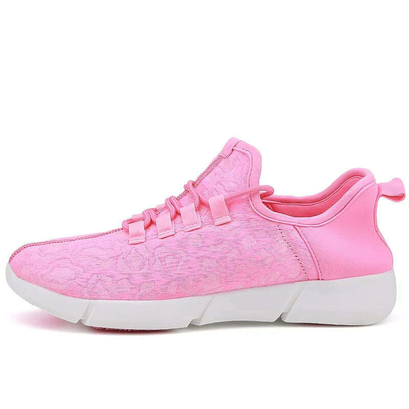 2023 New Luminous Sneakers Glowing Light Up Shoes for men women shoes White LED Sneakers Flashing Shoes with Light for Adult - KIMLUD