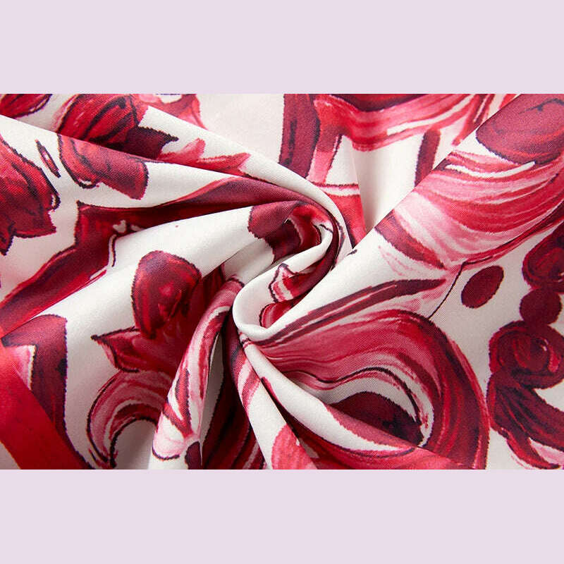 2024 Elegant Flower Print Suspender Dress Women Fashion Off Shoulder Backless Midi Dresses Chic Female Party Club Vestidos - KIMLUD