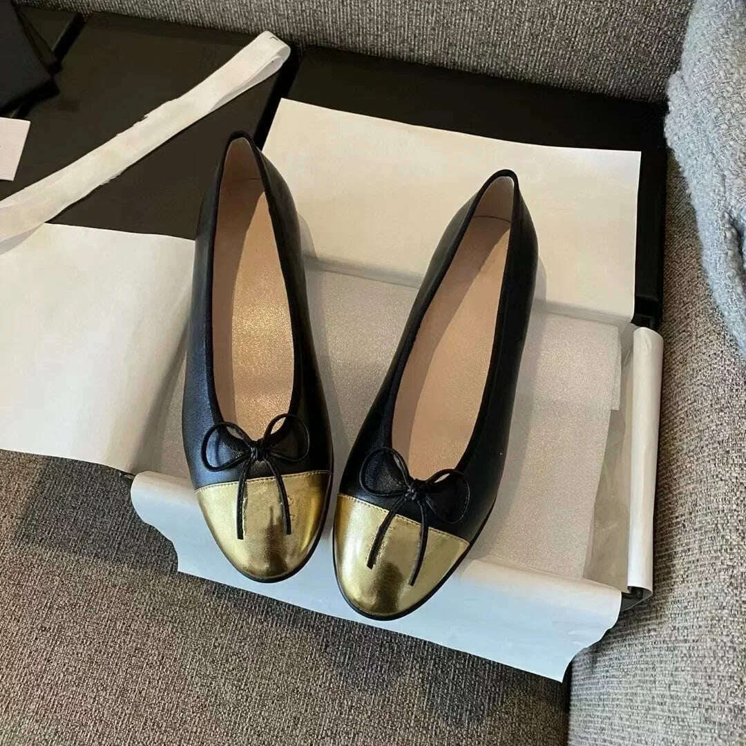 KIMLUD, 2024 Luxury Woman Flat Sandal Dress Shoes High Heels Retro Closed Square Toe Mules Shoes Girls Wedding Shoe Casual Flat Shoes, Black bow 2 / 42, KIMLUD APPAREL - Womens Clothes
