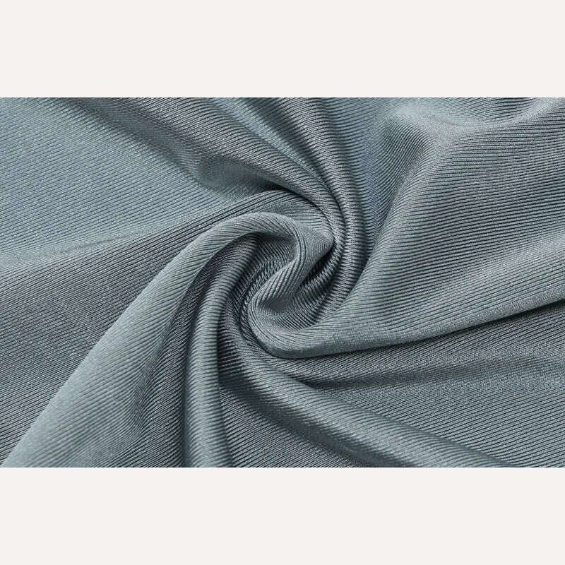 2024 Spring New in Women's Sexy Zip-up Solid Gray Long Maxi Dress High Street Elegant Ladies Slim Fit Party Night Club Dresses - KIMLUD