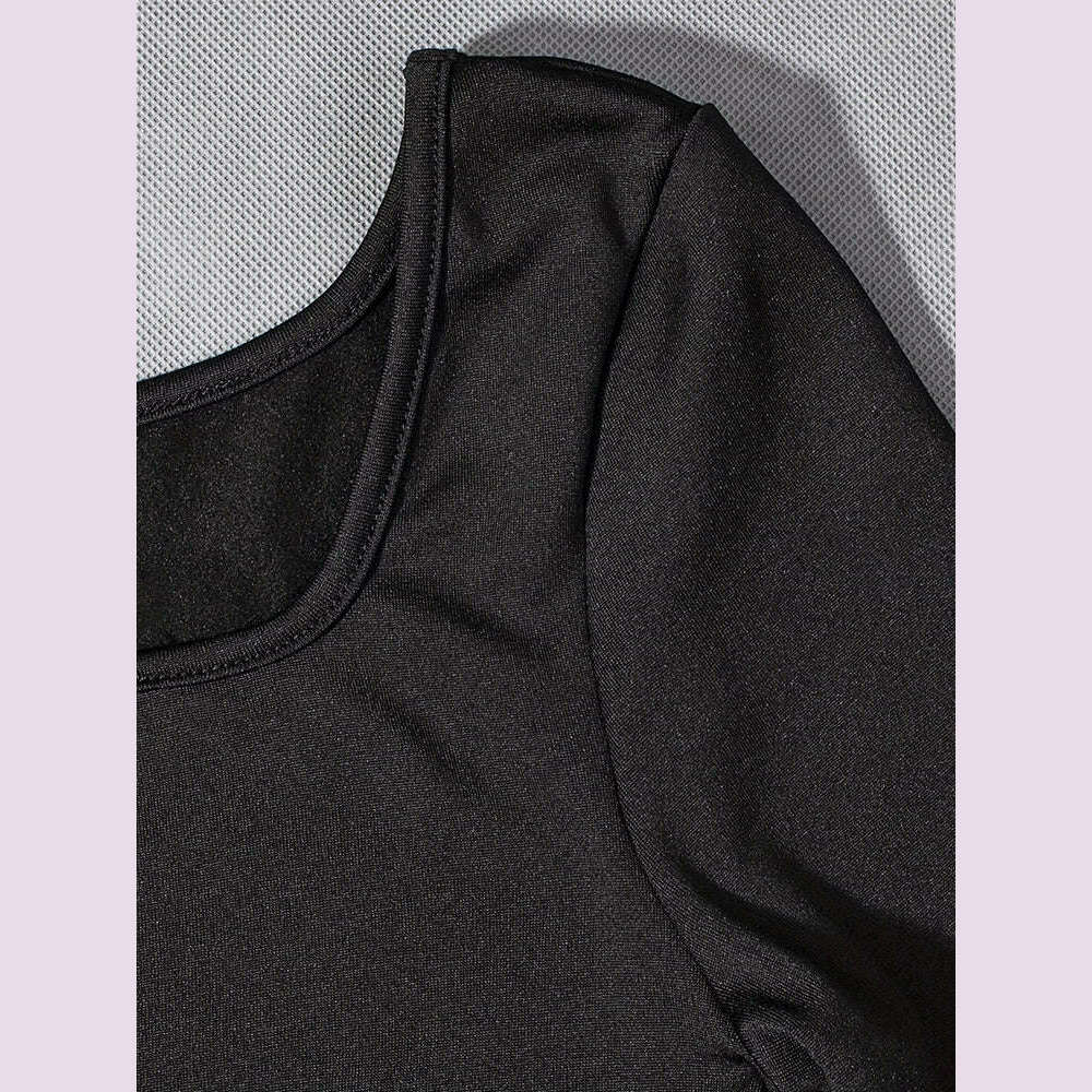 2024 Summer New Women's Round Neck Short Sleeve Slim One-piece Pants Solid Color Yoga Clothing Fitness Sports Optimal Choice - KIMLUD