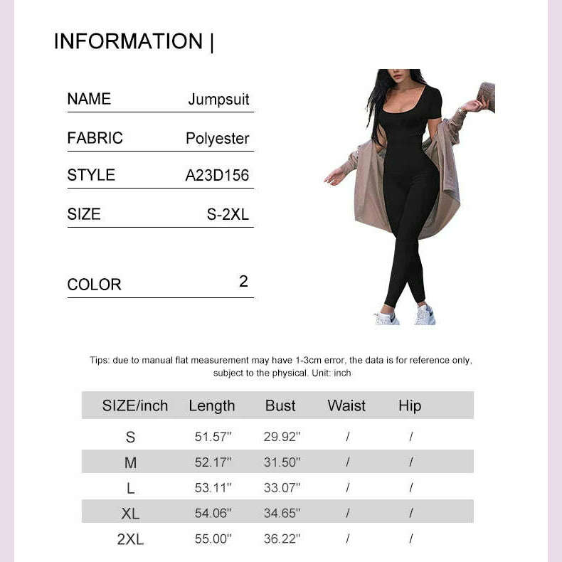 2024 Summer New Women's Round Neck Short Sleeve Slim One-piece Pants Solid Color Yoga Clothing Fitness Sports Optimal Choice - KIMLUD