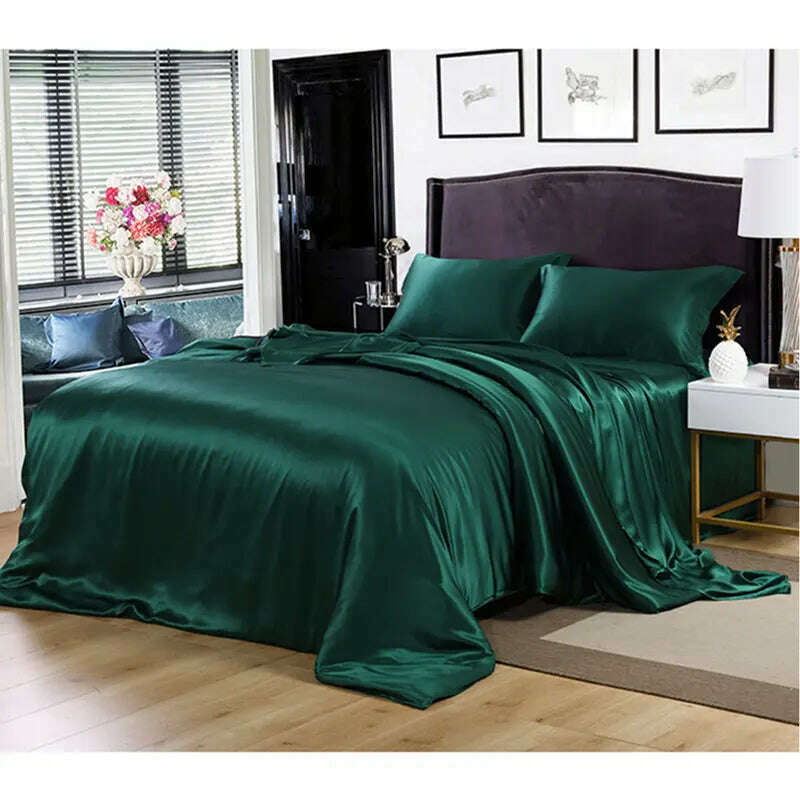 22MM Silk Duvet Cover 1pc 100% Mulberry Silk Seamless Solid Dyed Color Silk Cover Bedding Many Size Customize Size - KIMLUD