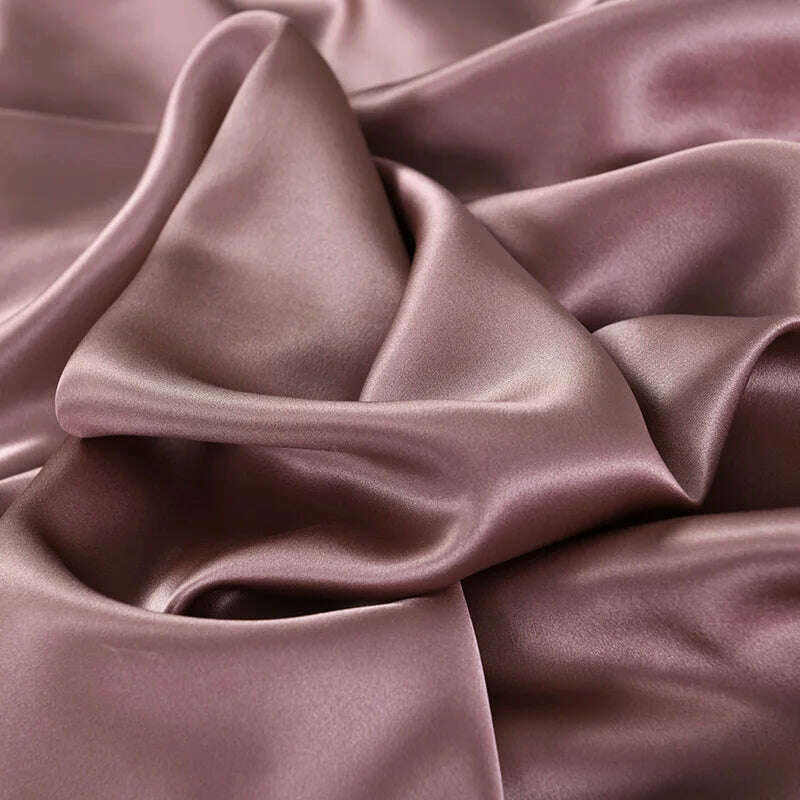 22MM Silk Duvet Cover 1pc 100% Mulberry Silk Seamless Solid Dyed Color Silk Cover Bedding Many Size Customize Size - KIMLUD