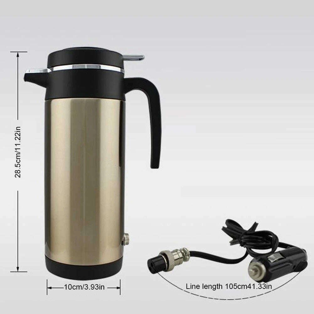 KIMLUD, 300/1200 ML Travel Electric Kettle Car Hot Kettle Car Truck Water Heater Large Capacity 12/24 V Auto Shut Off Fast Boiling, 1200ML 24v / CHINA, KIMLUD APPAREL - Womens Clothes