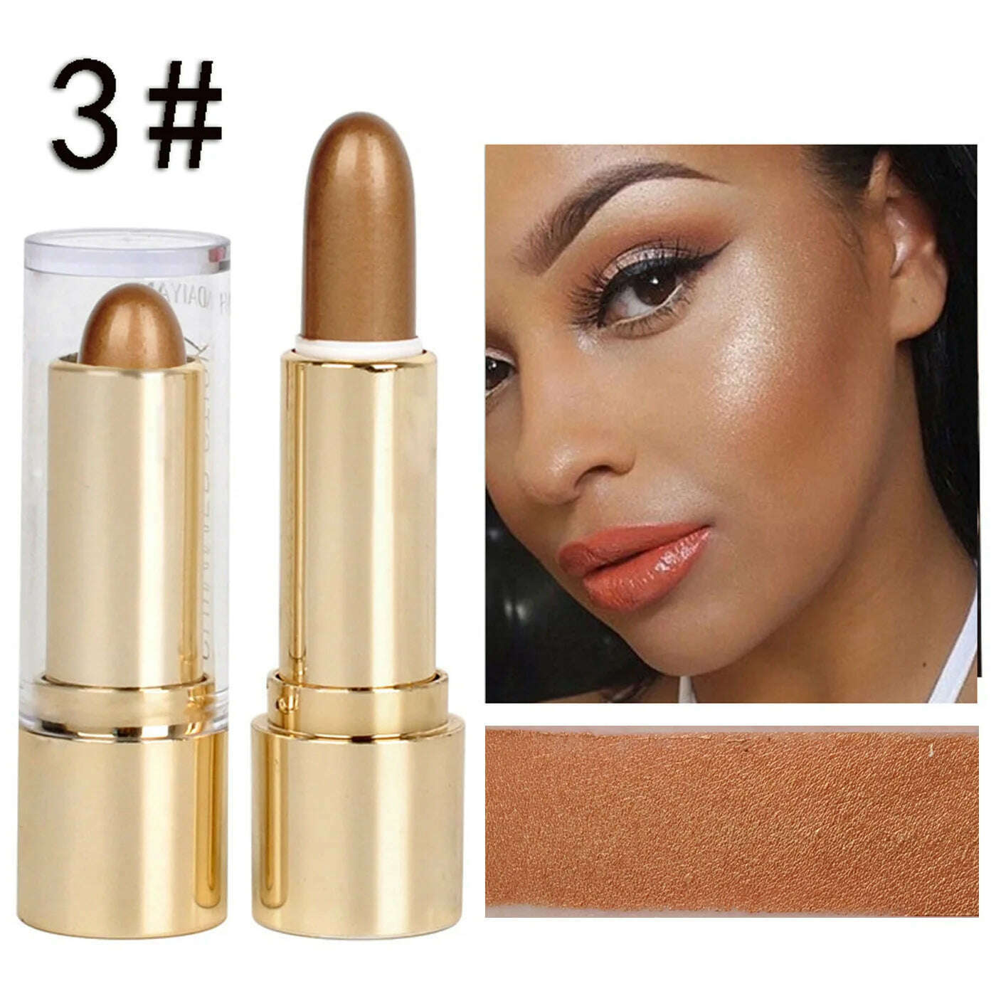3D Highlight Embellish Contour Highlighter Pencil Brighten Skin Face Makeup Bronzers Highlight Contour Face Illuminator Cosmetic - KIMLUD