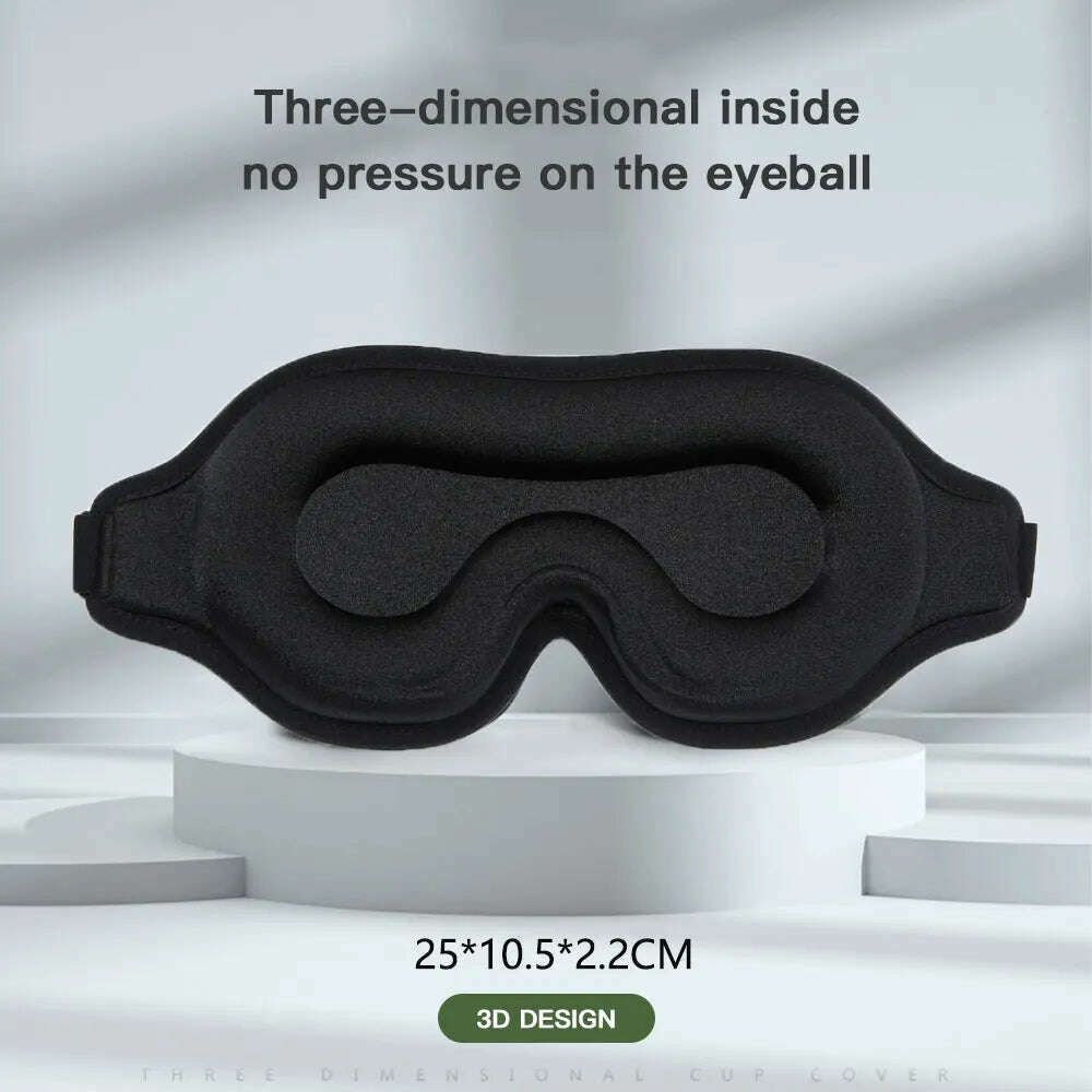 3D Sleep Mask Large Room for Eyeslash Blindfold Eyeshade Sleeping Mask Eye Patche Mask Sleeping Aid Block Out Ligh Slaapmasker - KIMLUD