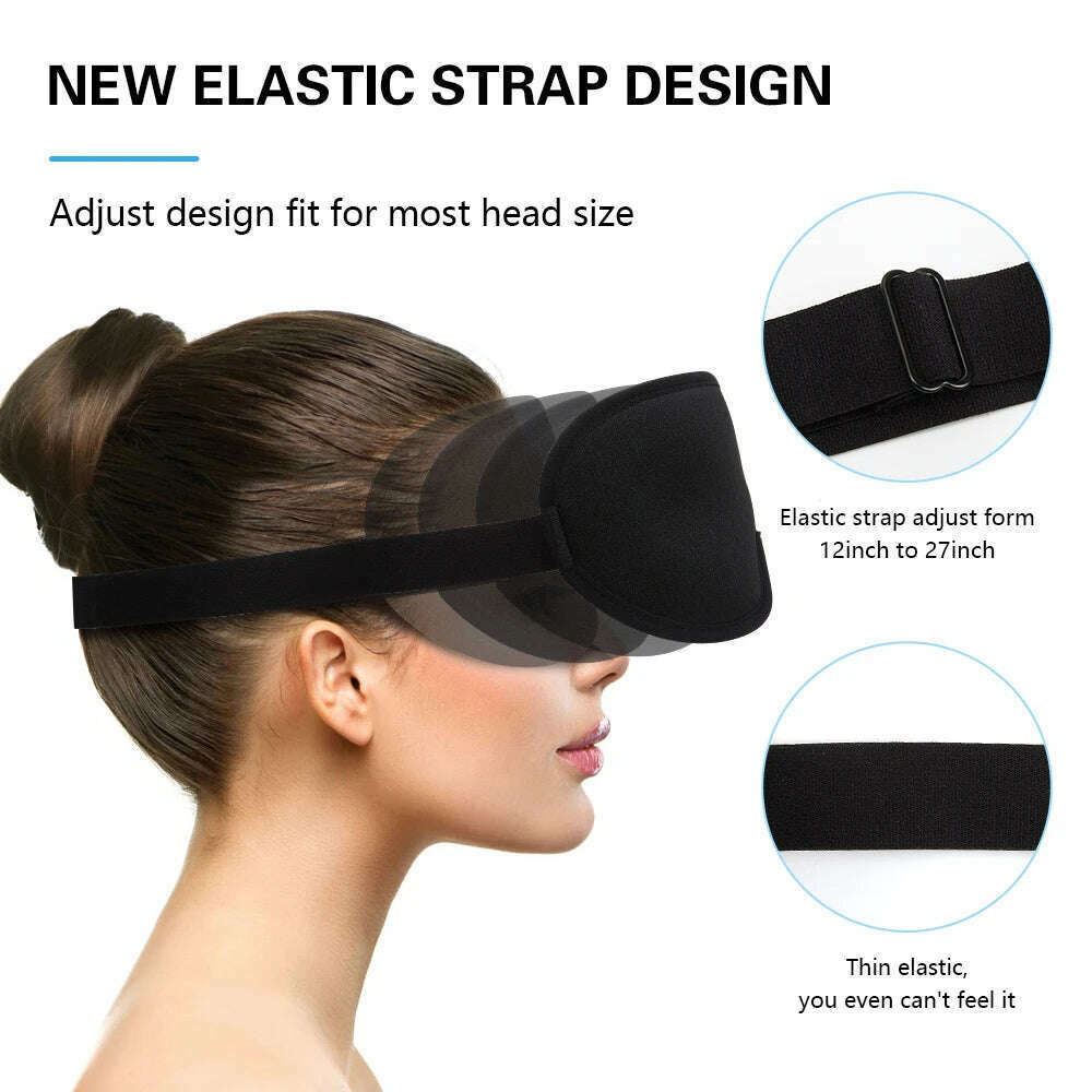 3D Sleep Mask Large Room for Eyeslash Blindfold Eyeshade Sleeping Mask Eye Patche Mask Sleeping Aid Block Out Ligh Slaapmasker - KIMLUD