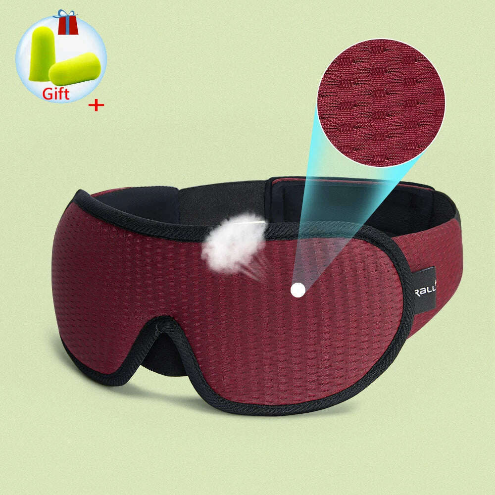 3D Sleeping Mask 100% Blackout Blindfold Sleep Mask for Eyes Smooth Sleep Eye Mask Sleeping Aid Eye Mask for Travel Slaapmasker - KIMLUD
