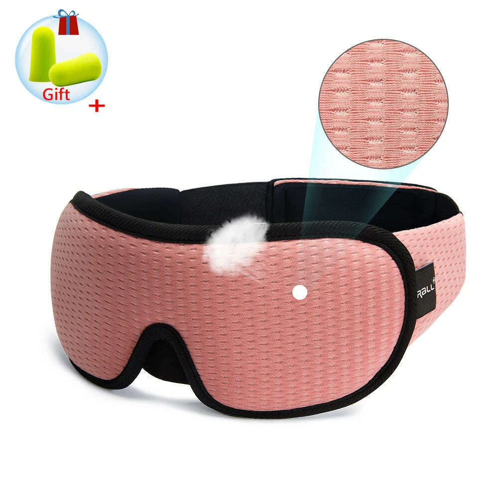 3D Sleeping Mask Block Out Light Sleep Mask For Eyes Soft Sleeping Aid Eye Mask for Travel Eyeshade Night Breathable Slaapmasker - KIMLUD