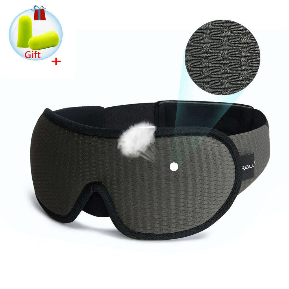 3D Sleeping Mask Block Out Light Sleep Mask For Eyes Soft Sleeping Aid Eye Mask for Travel Eyeshade Night Breathable Slaapmasker - KIMLUD