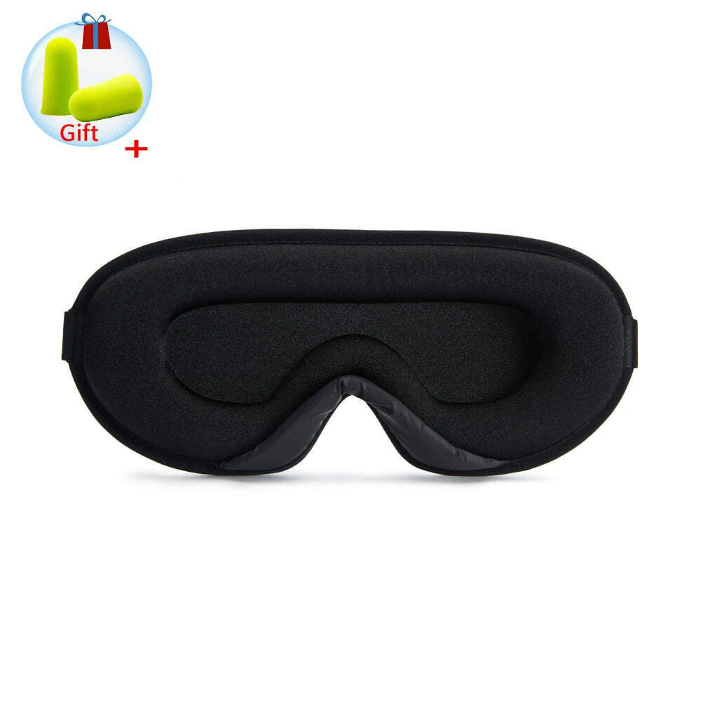 3D Sleeping Mask Block Out Light Sleep Mask For Eyes Soft Sleeping Aid Eye Mask for Travel Eyeshade Night Breathable Slaapmasker - KIMLUD